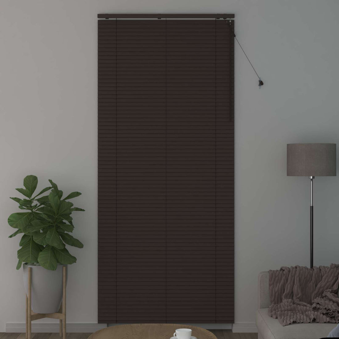 vidaXL Persiana veneciana Marrón Oscuro 110 x 250 cm 35 mm