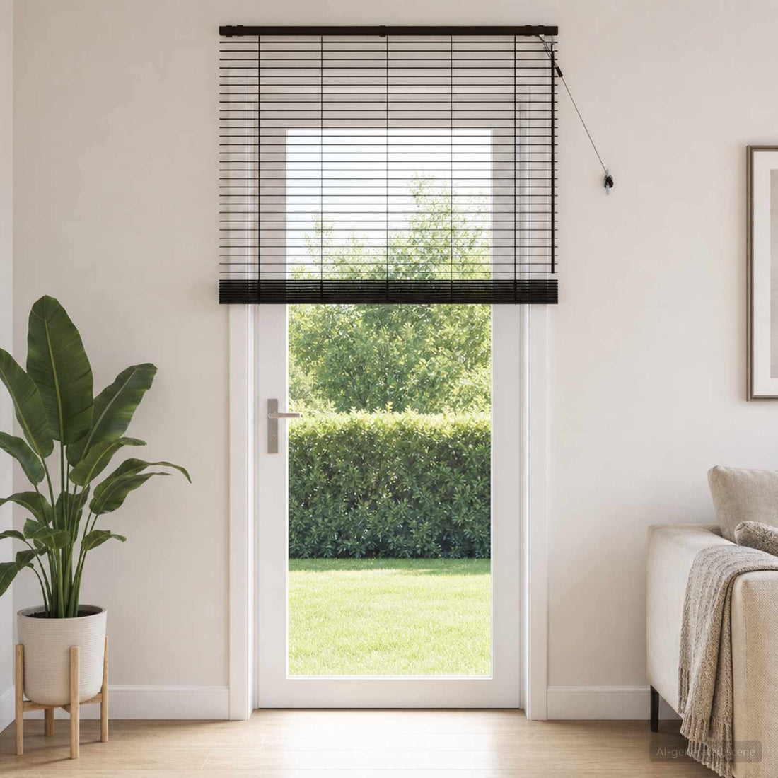 vidaXL Persiana veneciana Marrón Oscuro 130 x 250 cm 35 mm