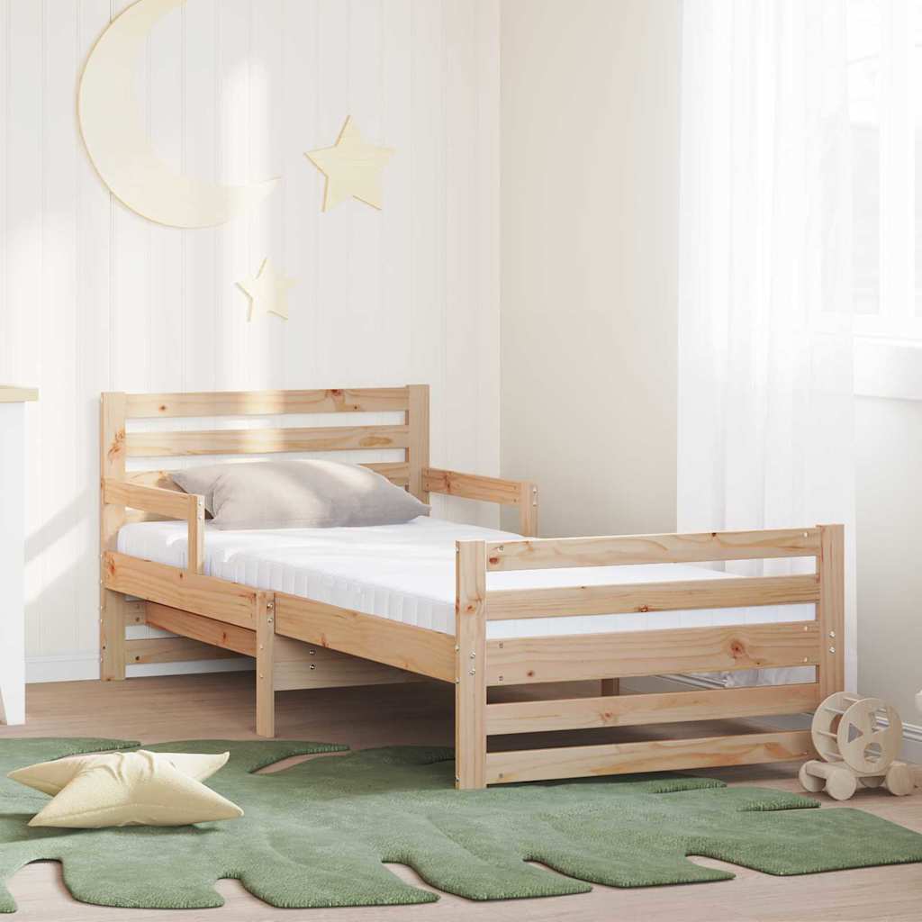 vidaXL Cama con colchón extensible con cabecera Marrón 80 x 200 cm