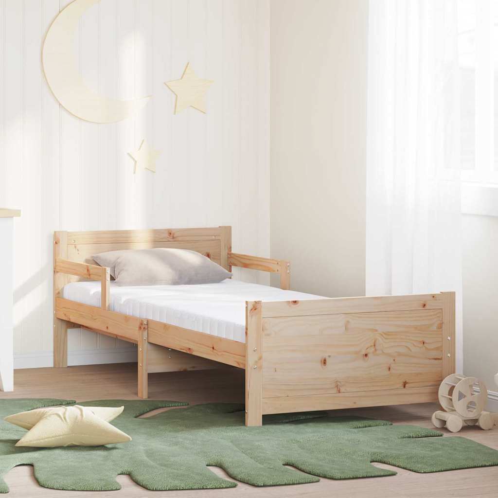 vidaXL Marco de cama con colchón extensible Marrón 80 x 200 cm