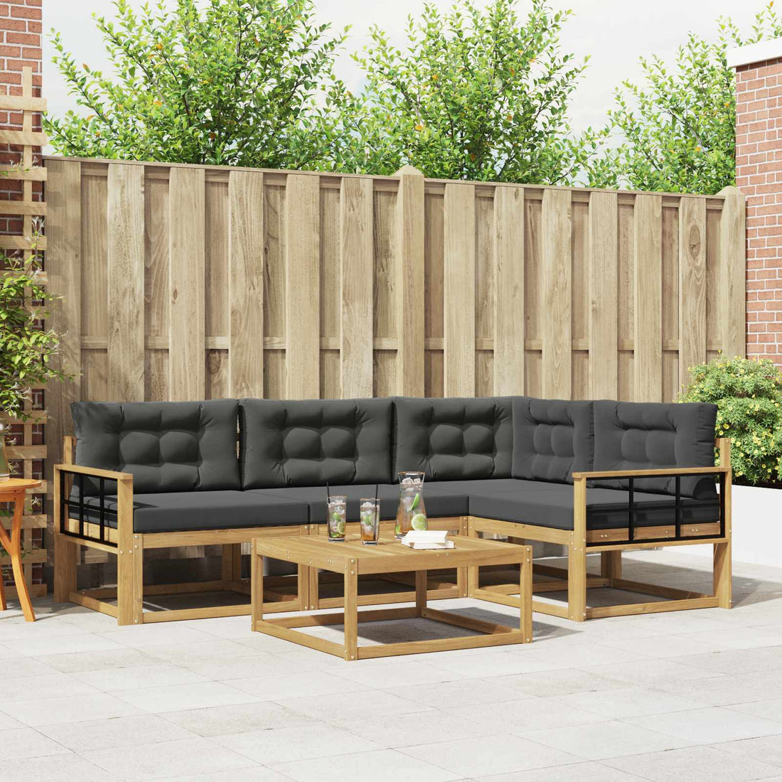 vidaXL Conjunto de sofás de exterior