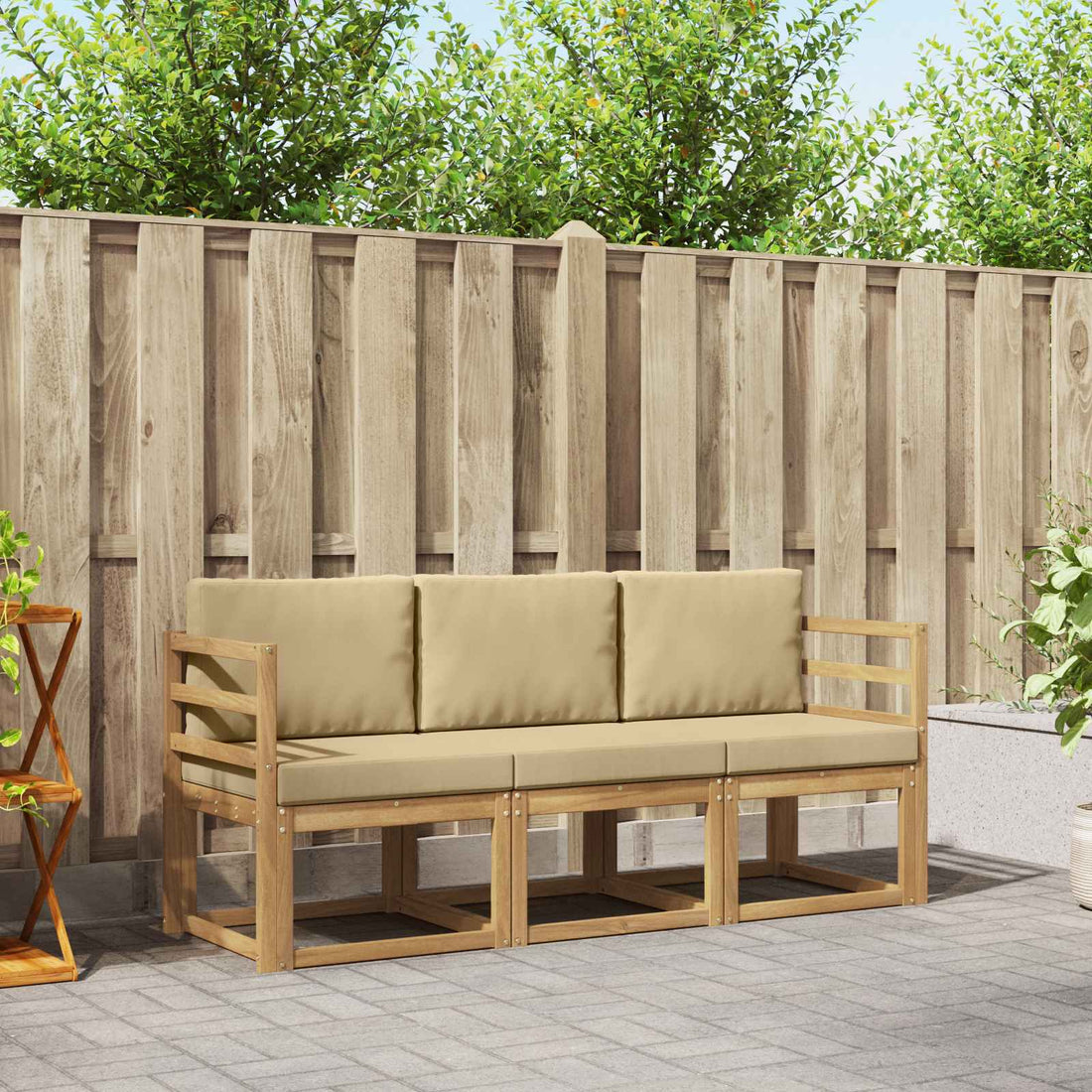 vidaXL Conjunto de sofás de exterior 3 uds.