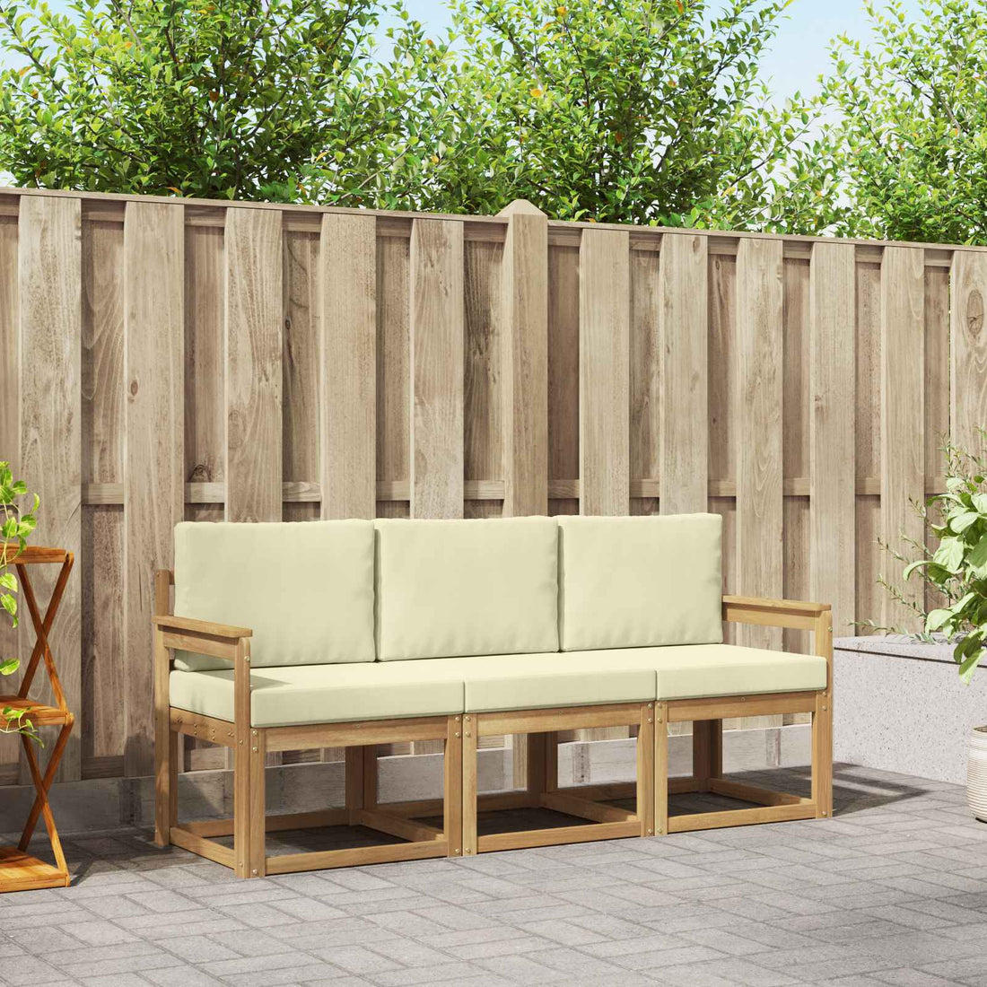 vidaXL Conjunto de sofás de exterior 3 uds.
