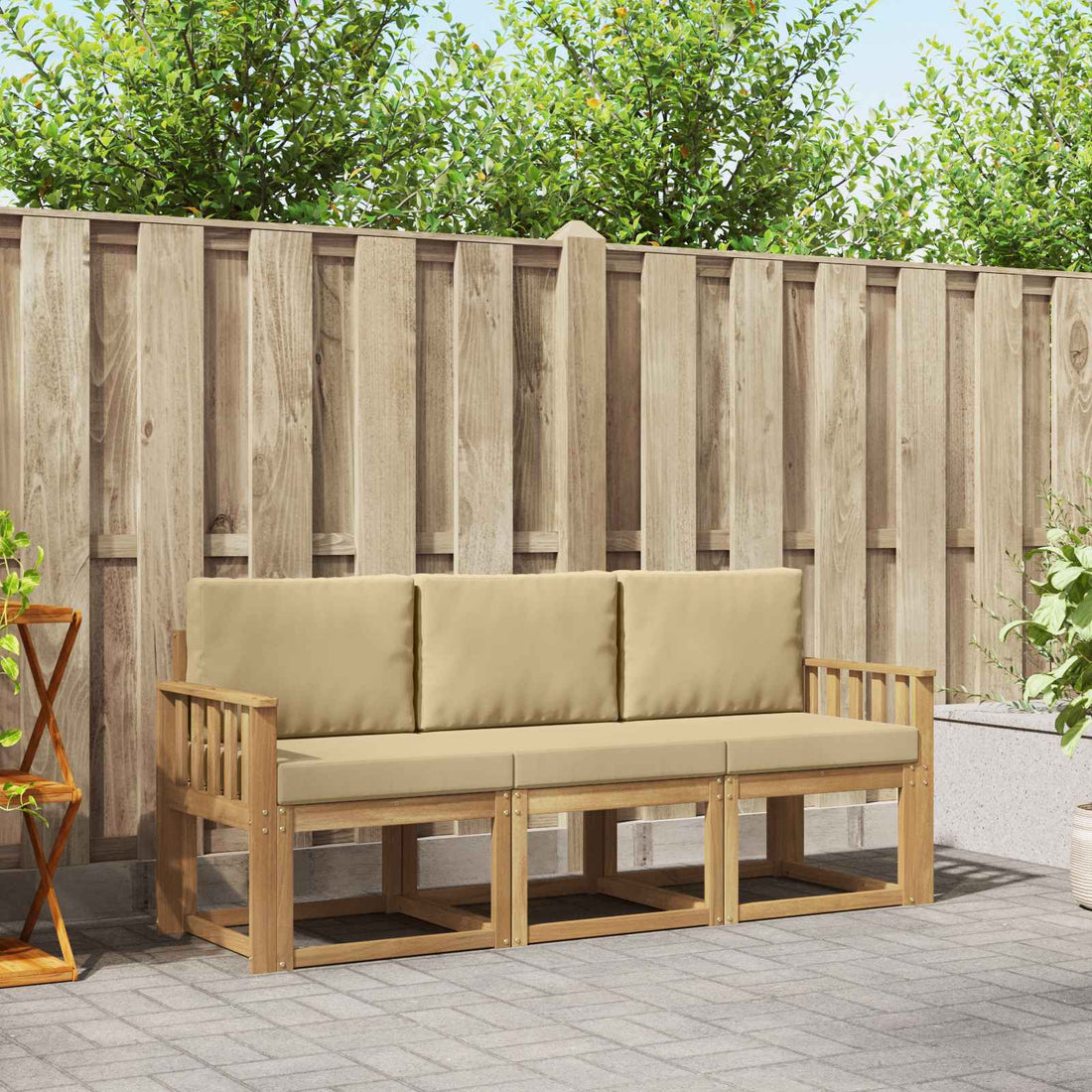 vidaXL Conjunto de sofás de exterior 3 uds.