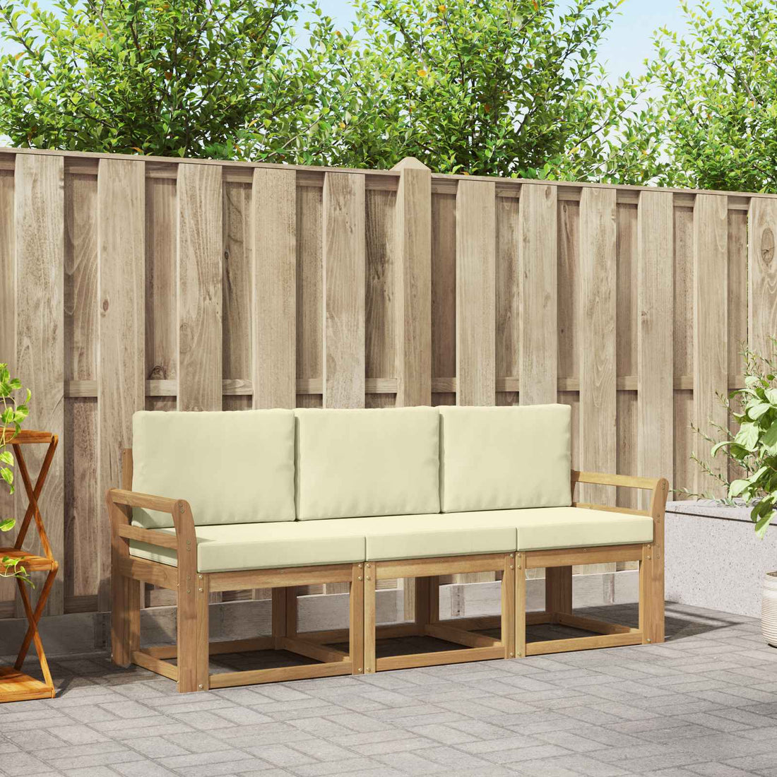 vidaXL Conjunto de sofás de exterior 3 uds.