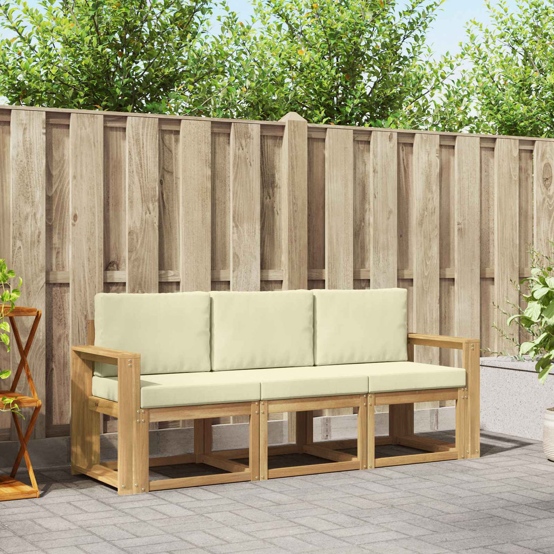 vidaXL Conjunto de sofás de exterior 3 uds.