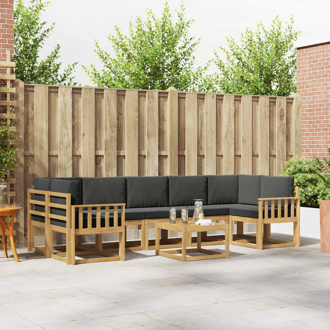 vidaXL Conjunto de sofás de exterior 6 uds.
