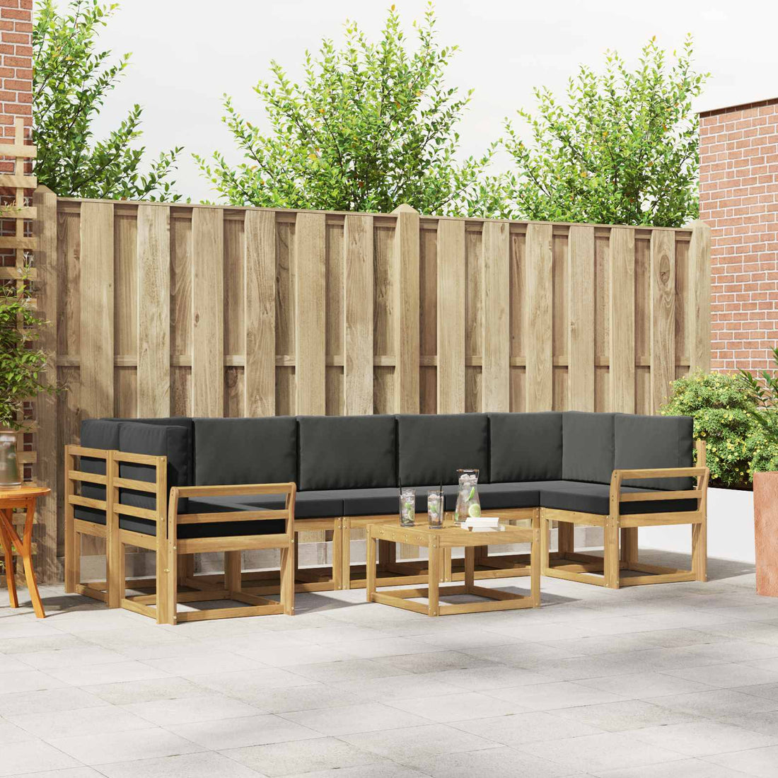 vidaXL Conjunto de sofás de exterior 6 uds.