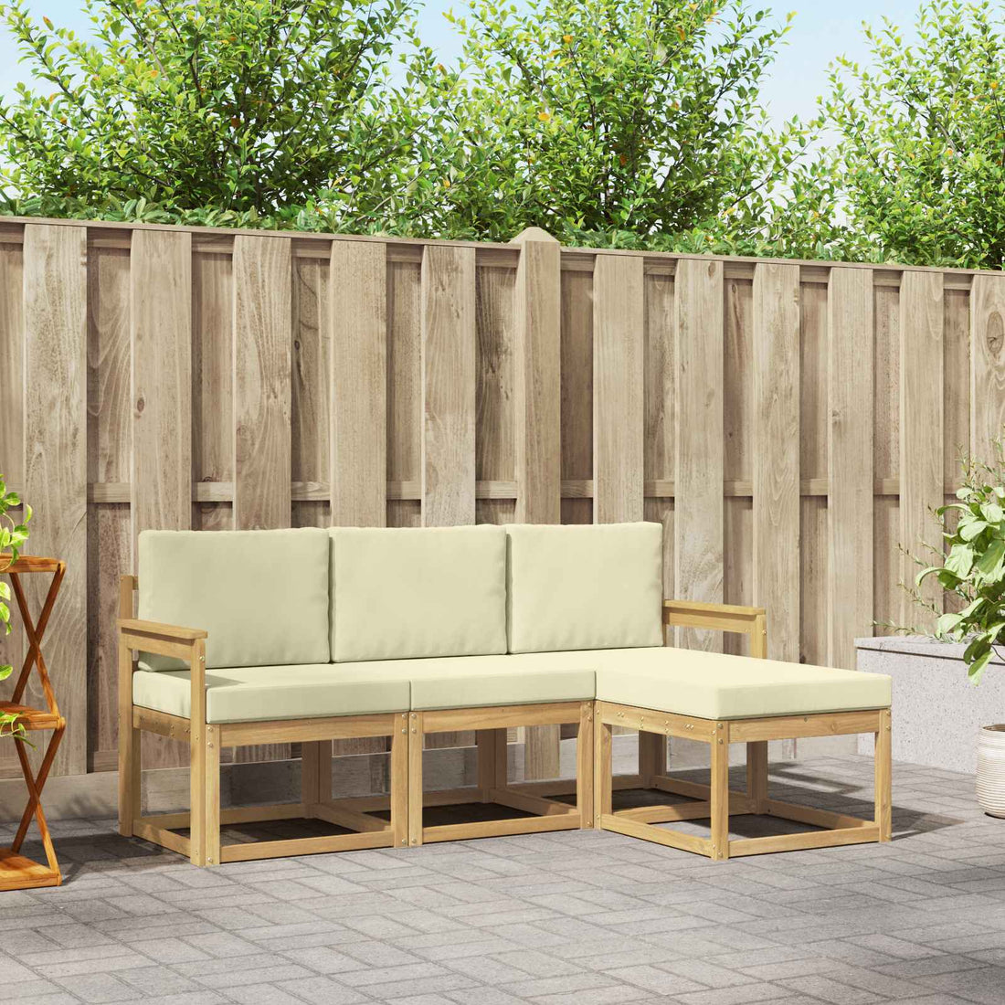 vidaXL Conjunto de sofás de exterior 4 uds.
