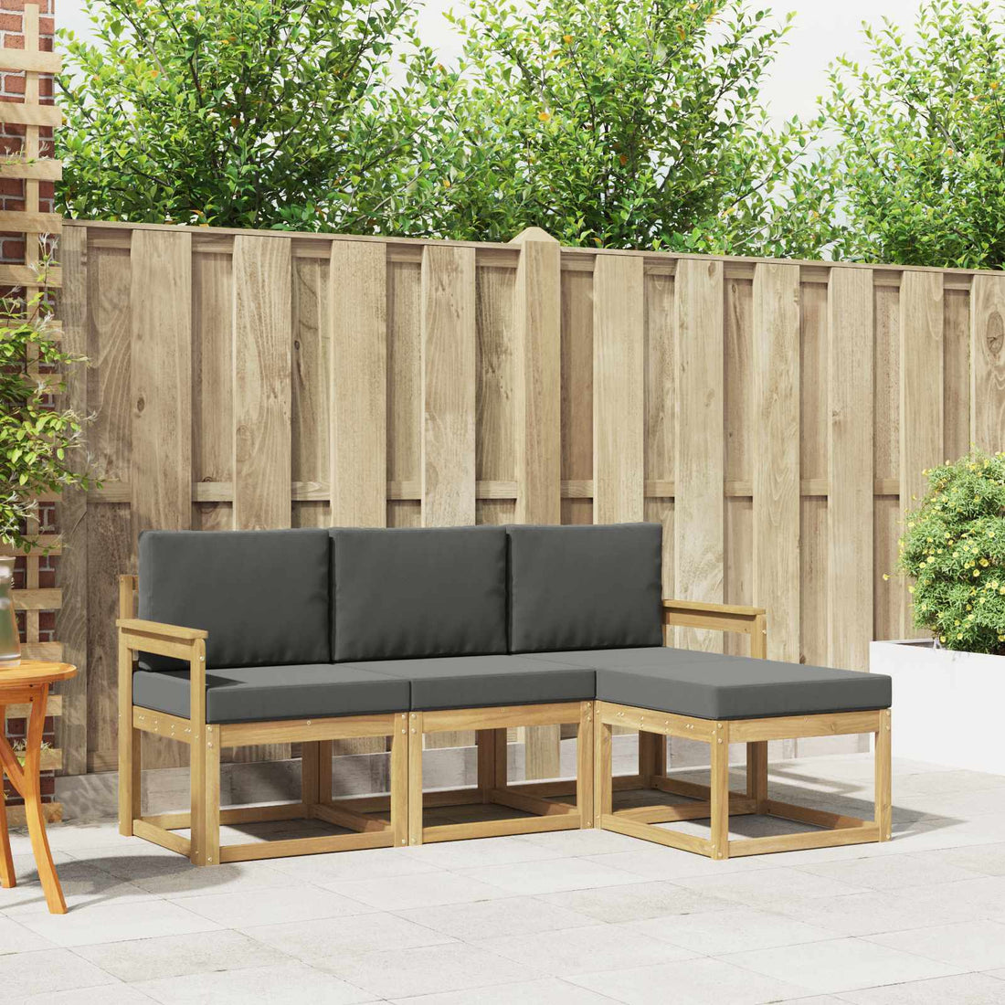 vidaXL Conjunto de sofás de exterior 4 uds.