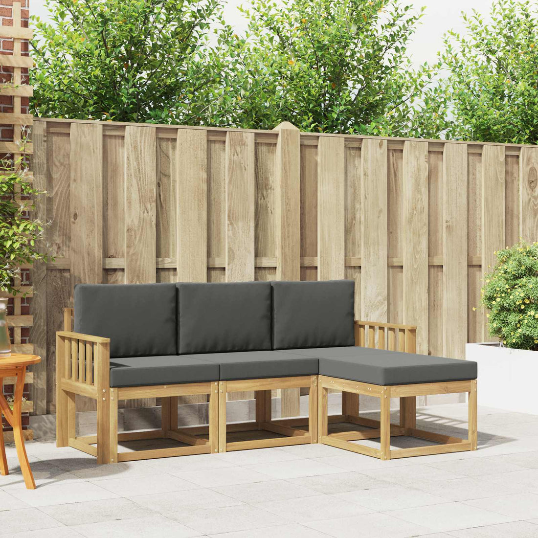 vidaXL Conjunto de sofás de exterior 4 uds.