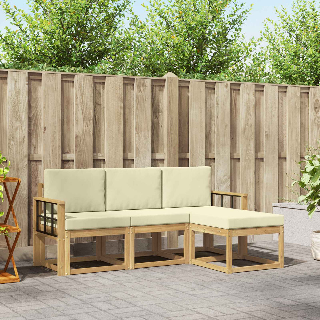 vidaXL Conjunto de sofás de exterior 4 uds.