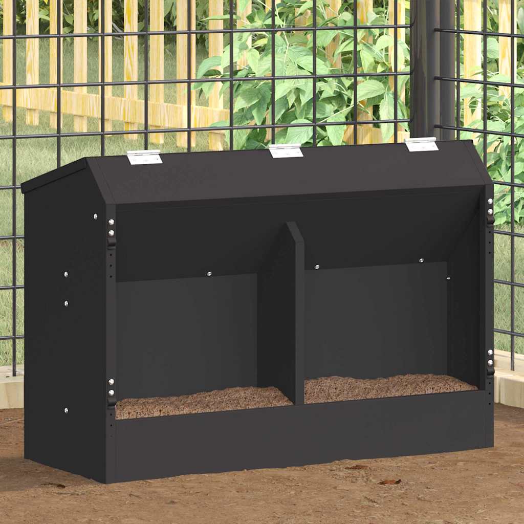 vidaXL Comedero para Conejos Negro 64,5 x 25,5 x 45,5 cm 6 kg