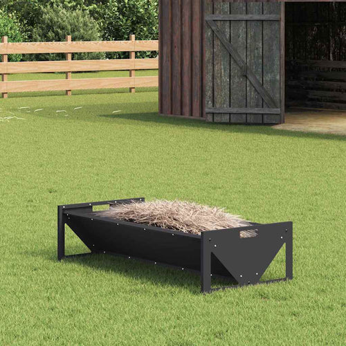 vidaXL Abrevadero para ganado Negro 108 x 50 x 28 cm 10 kg