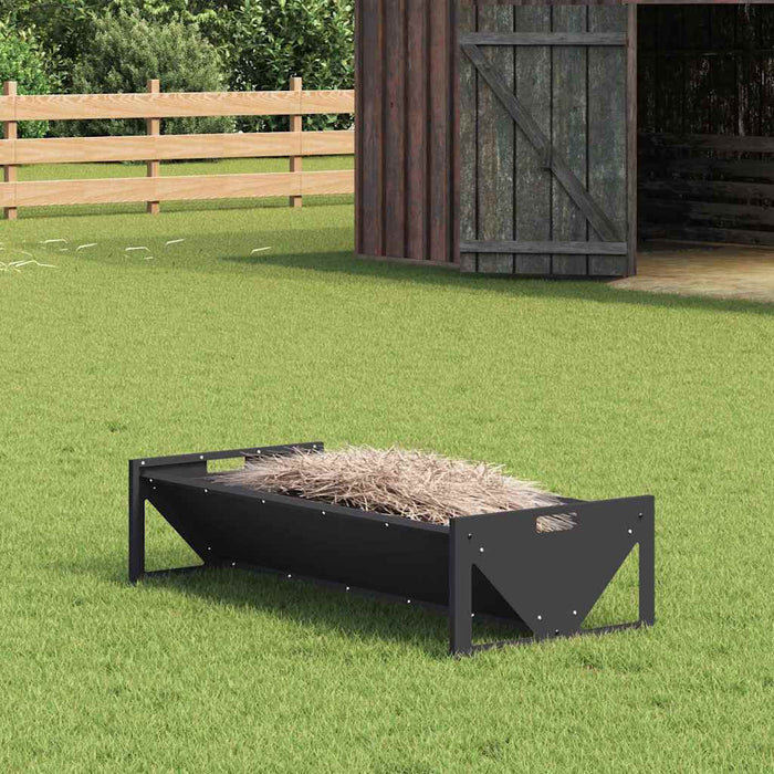vidaXL Abrevadero para ganado Negro 108 x 50 x 28 cm 10 kg