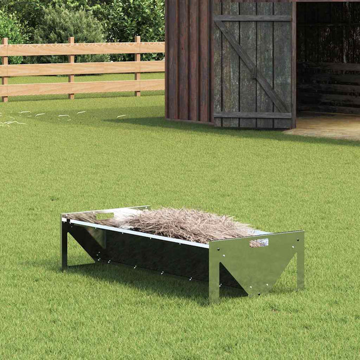 vidaXL Abrevadero para ganado Plateado 108 x 50 x 28 cm 10 kg