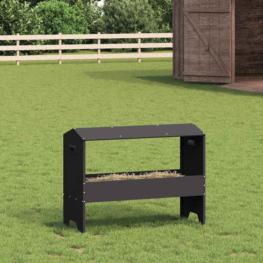 vidaXL Abrevadero para ganado Negro 79 x 35 x 62 cm 15 kg