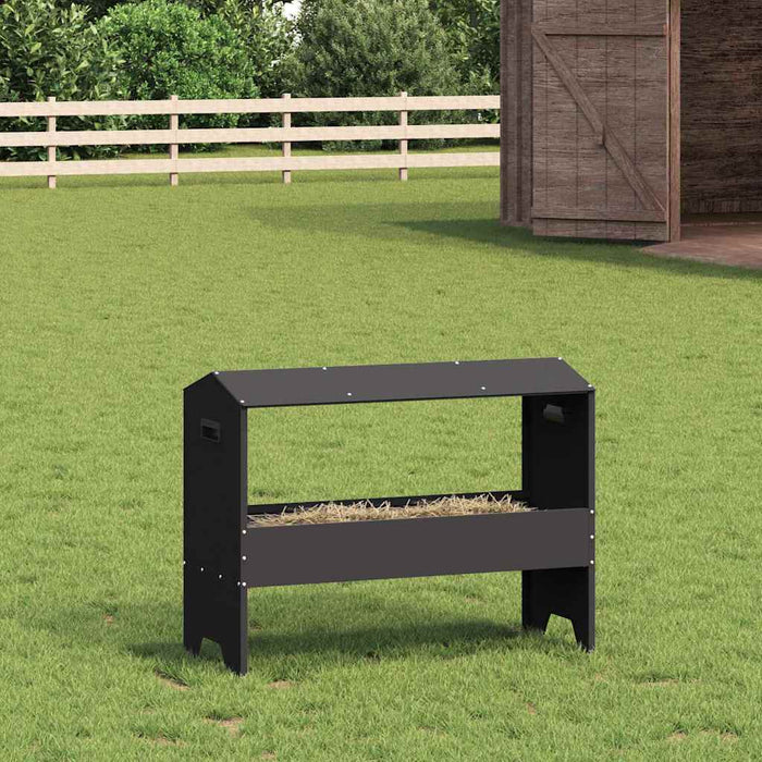 vidaXL Abrevadero para ganado Negro 79 x 35 x 62 cm 15 kg
