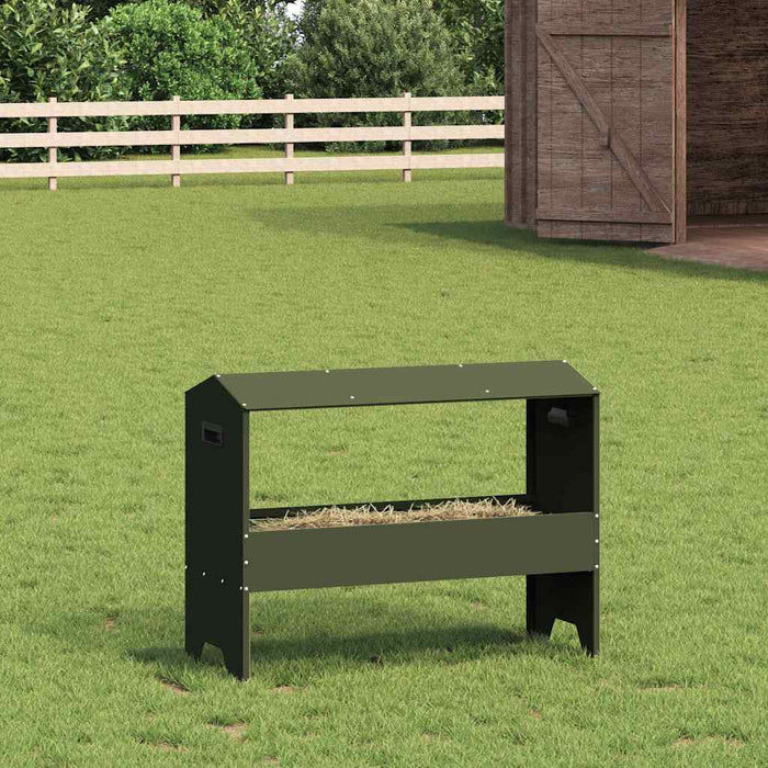 vidaXL Abrevadero para ganado Verde oliva 79 x 35 x 62 cm 15 kg