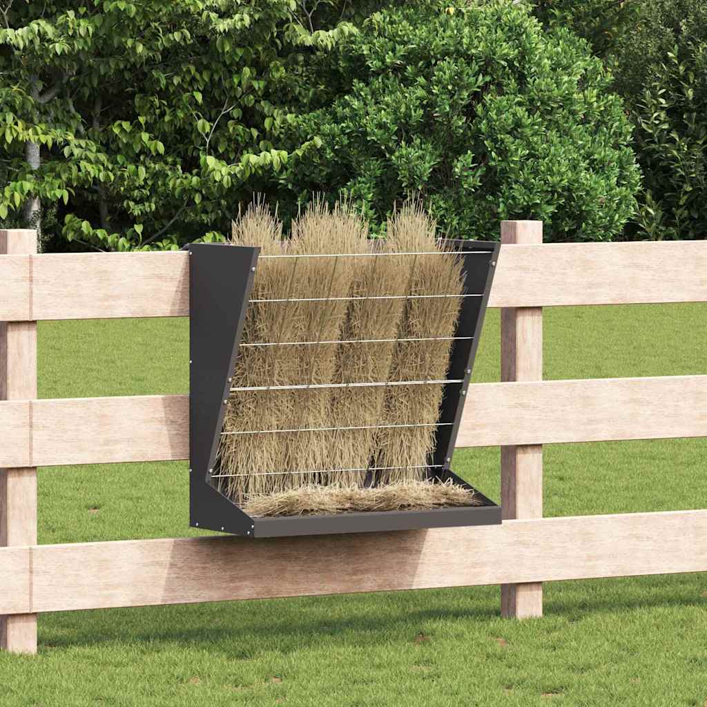 vidaXL Comedero de heno Negro 71 x 33 x 70 cm 5 kg