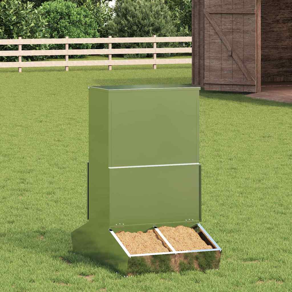 vidaXL Comedero para Cerdo Plateado 82 x 51 x 91,5 cm 20 kg
