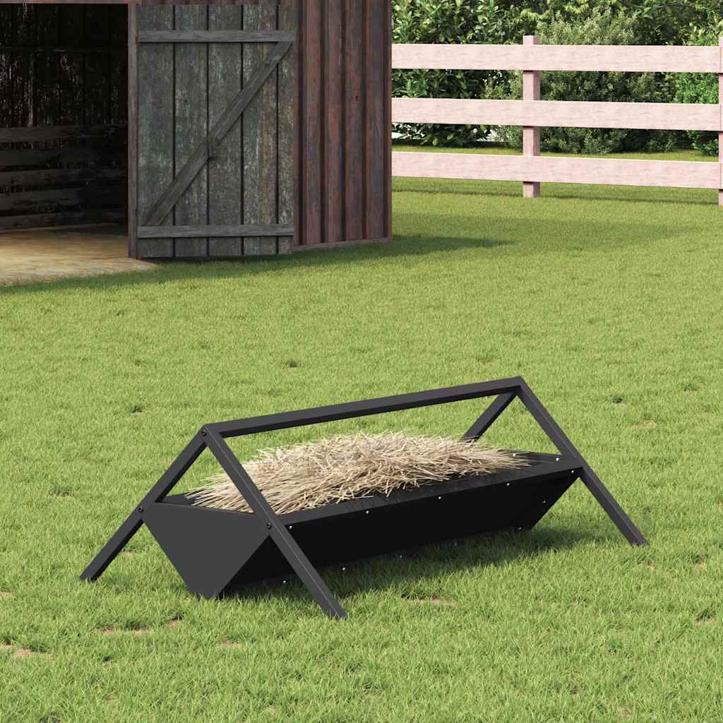 vidaXL Abrevadero para ganado Negro 111 x 76 x 38 cm 10 kg