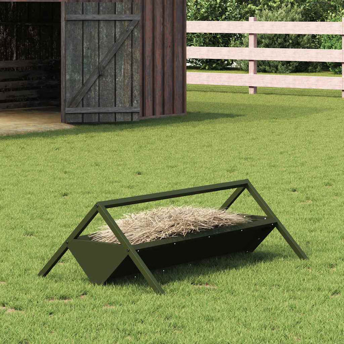 vidaXL Abrevadero para ganado Verde oliva 111 x 76 x 38 cm 10 kg