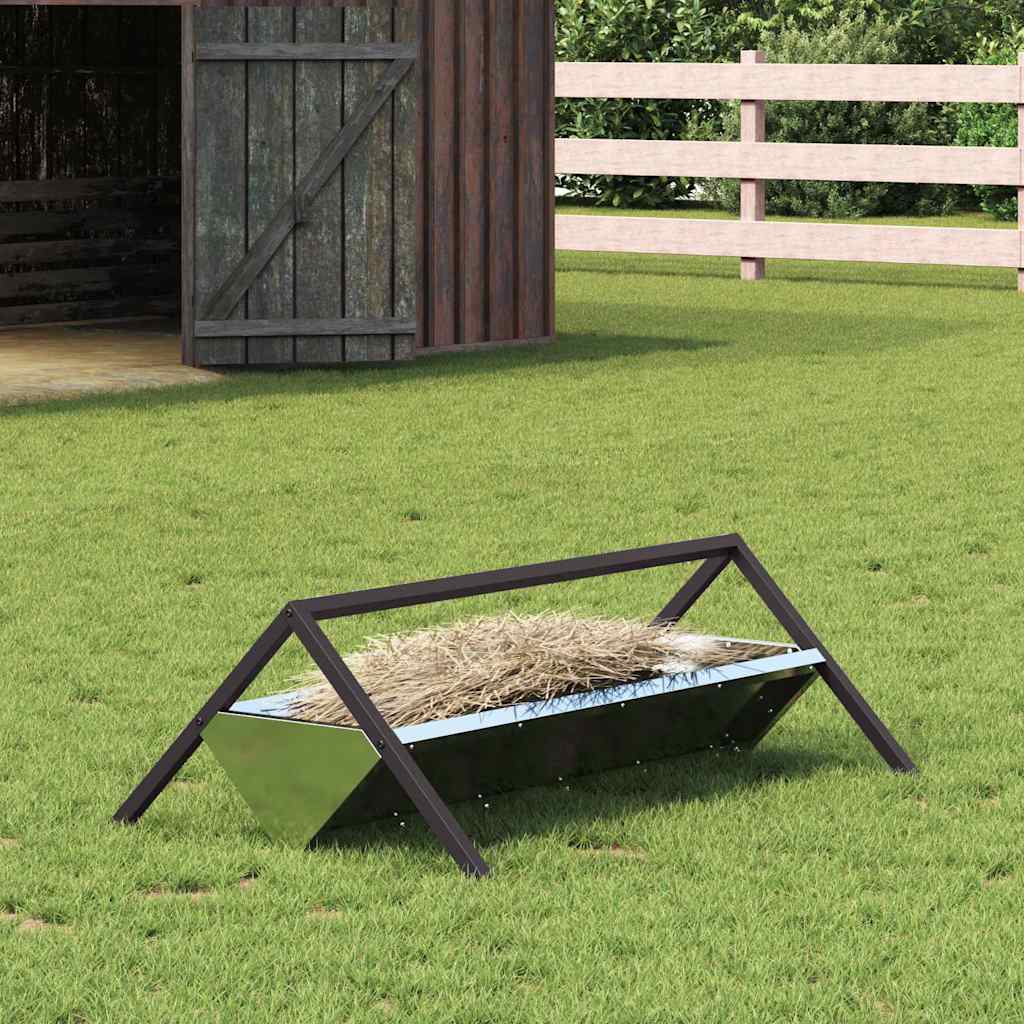 vidaXL Abrevadero para ganado Plateado 111 x 76 x 38 cm 10 kg