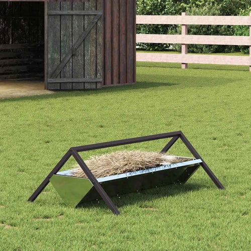 vidaXL Abrevadero para ganado Plateado 111 x 76 x 38 cm 10 kg