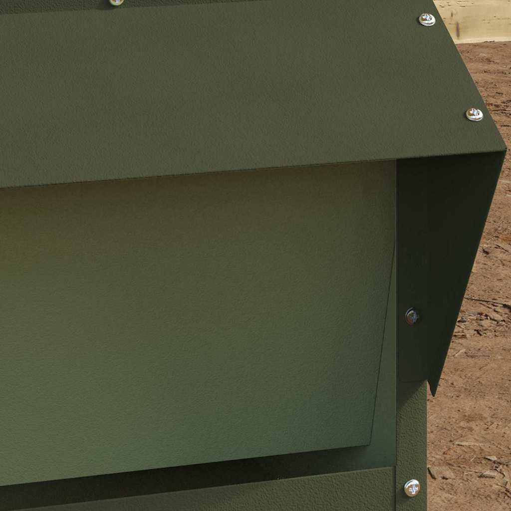 vidaXL Comedero para pollos Verde oliva 40,5 x 45 x 41 cm 20 kg