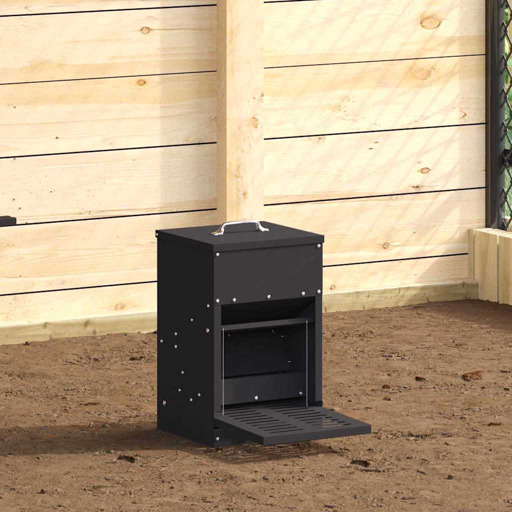 vidaXL Comedero de Pedal para Pollos Negro 25 x 42 x 40 cm 4 kg