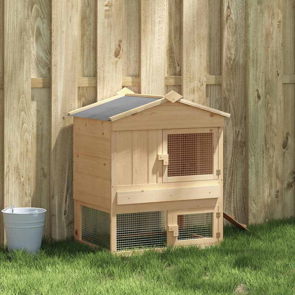 vidaXL Gallinero Marrón 75 x 60 x 89 cm Madera de Pino Maciza