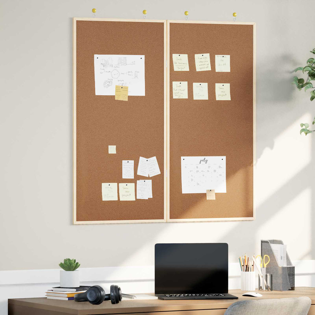 vidaXL Tablero de Anuncios 100 x 100 x 1,4 cm Madera maciza de pino