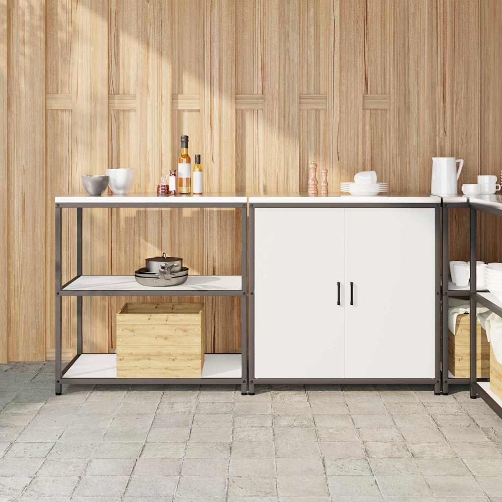 vidaXL Juego de Almacenamiento de Cocina HATTEM 2 uds. Blanco