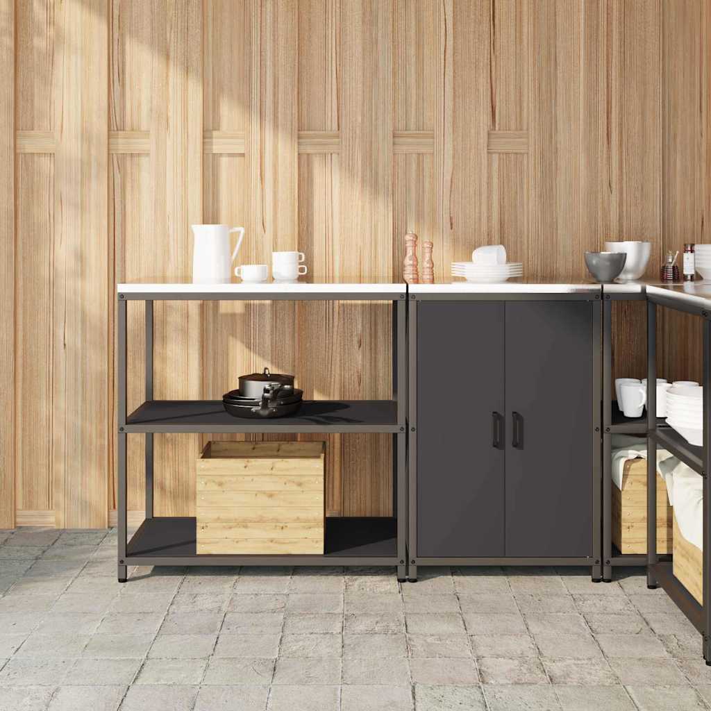 vidaXL Juego de Almacenamiento de Cocina HATTEM 2 uds. Negro
