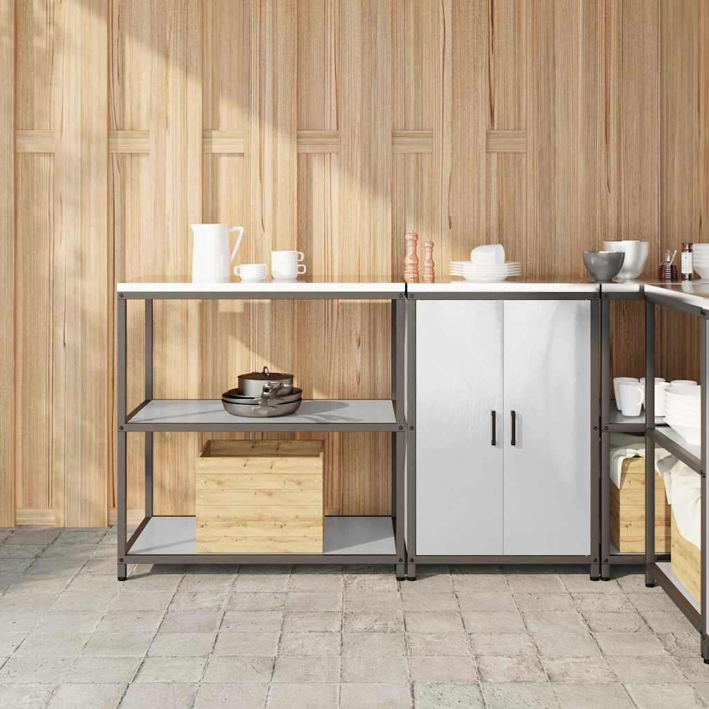 vidaXL Juego de Almacenamiento de Cocina HATTEM 2 uds. Plateado