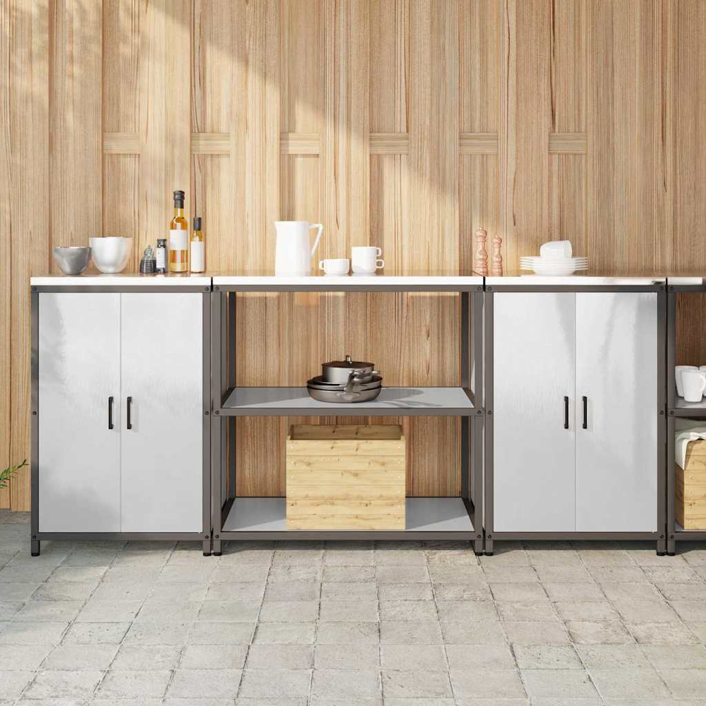 vidaXL Juego de Almacenamiento de Cocina HATTEM 3 uds. Plateado