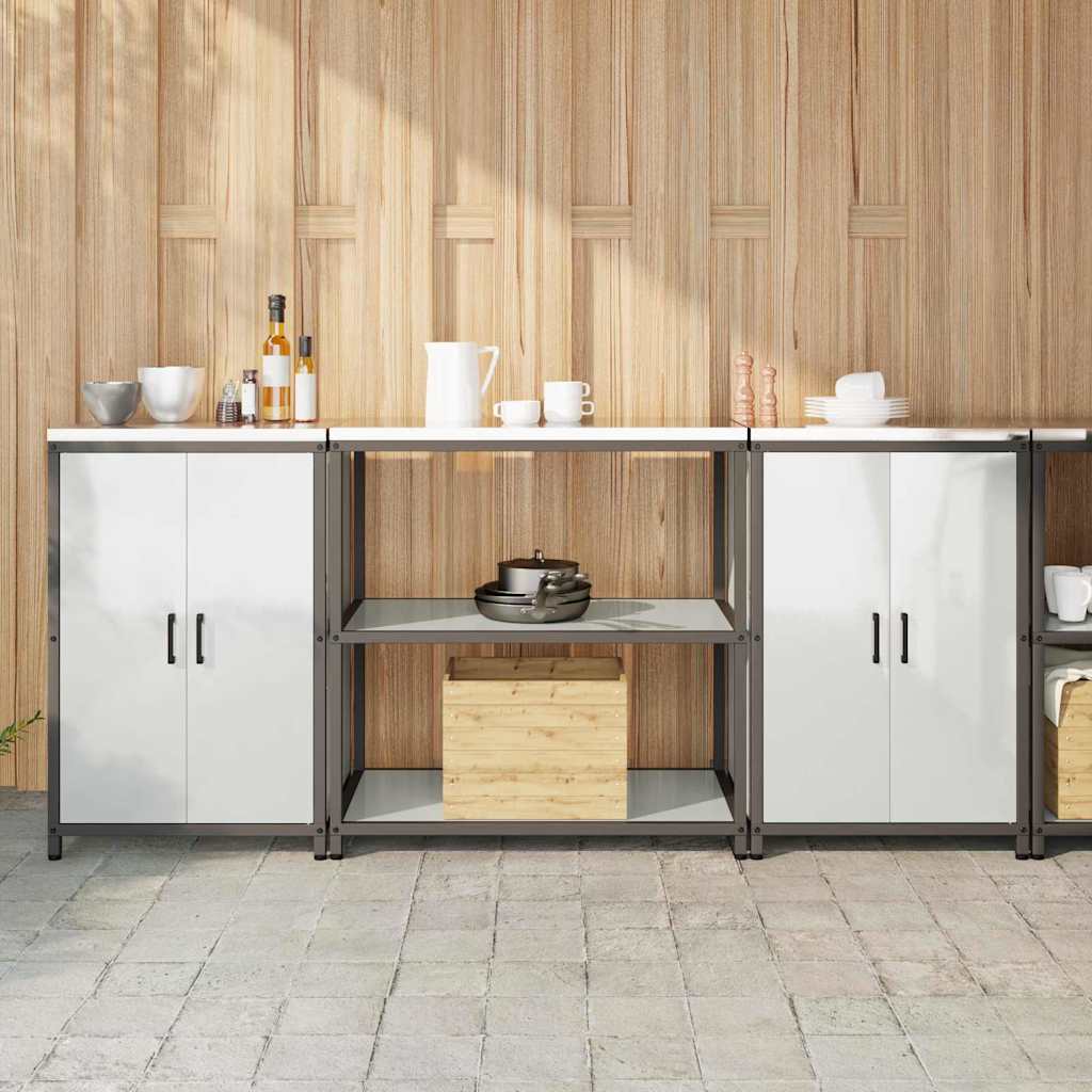 vidaXL Juego de Almacenamiento de Cocina HATTEM 3 uds. Plateado