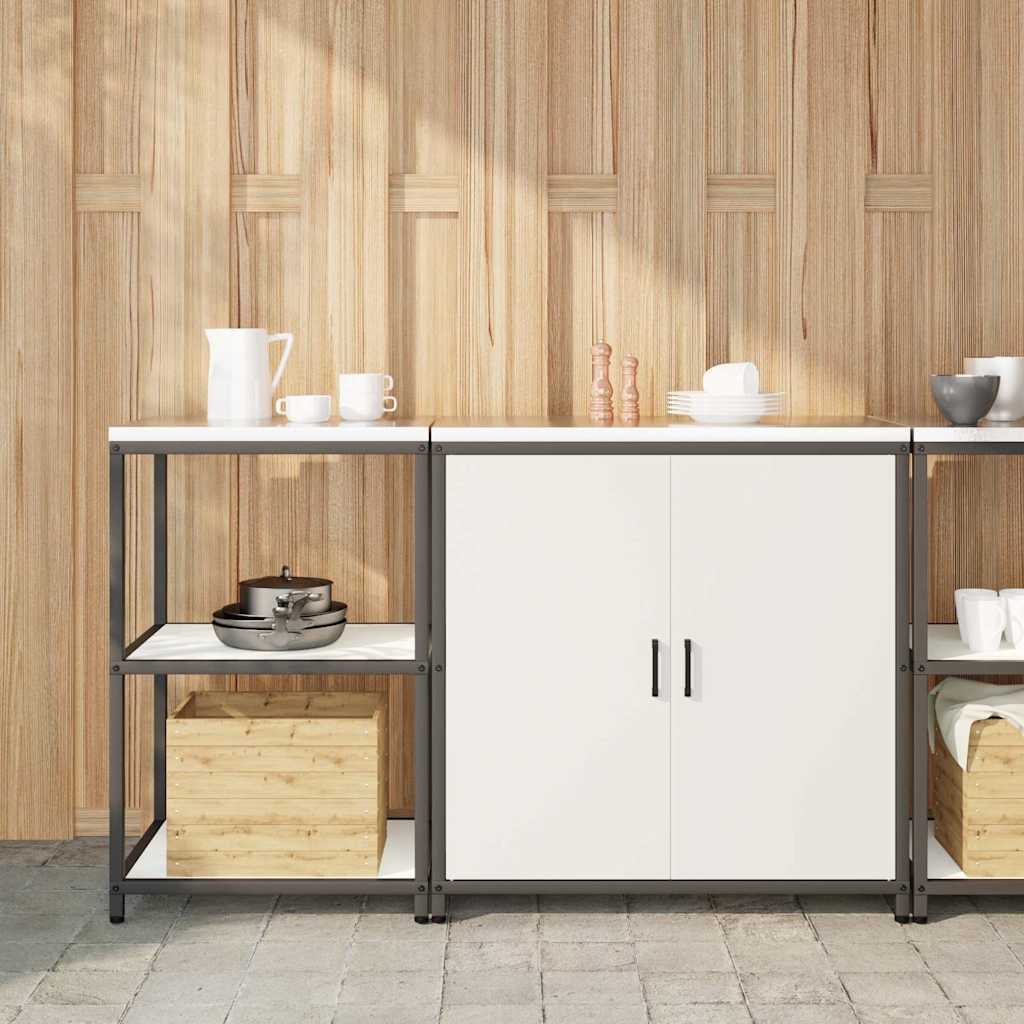 vidaXL Juego de Almacenamiento de Cocina HATTEM 2 uds. Blanco