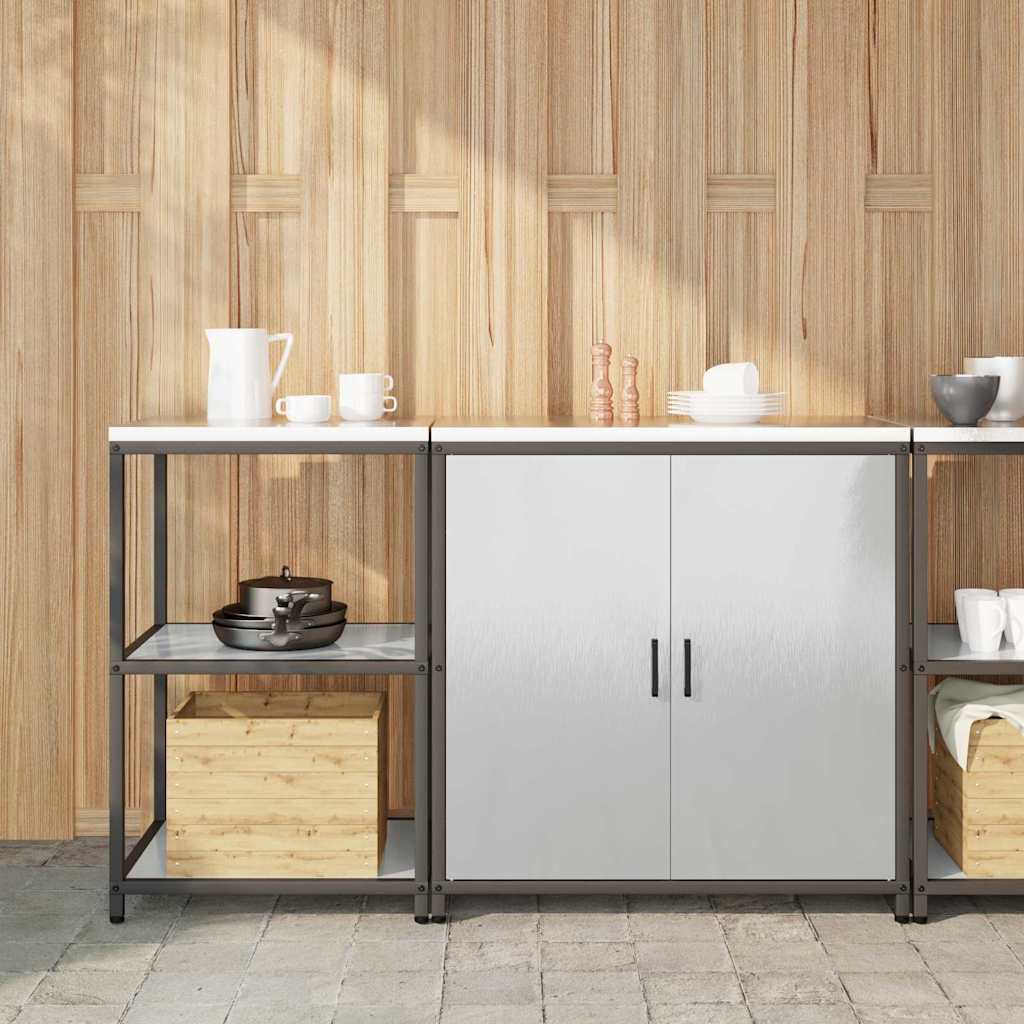vidaXL Juego de Almacenamiento de Cocina HATTEM 2 uds. Plateado