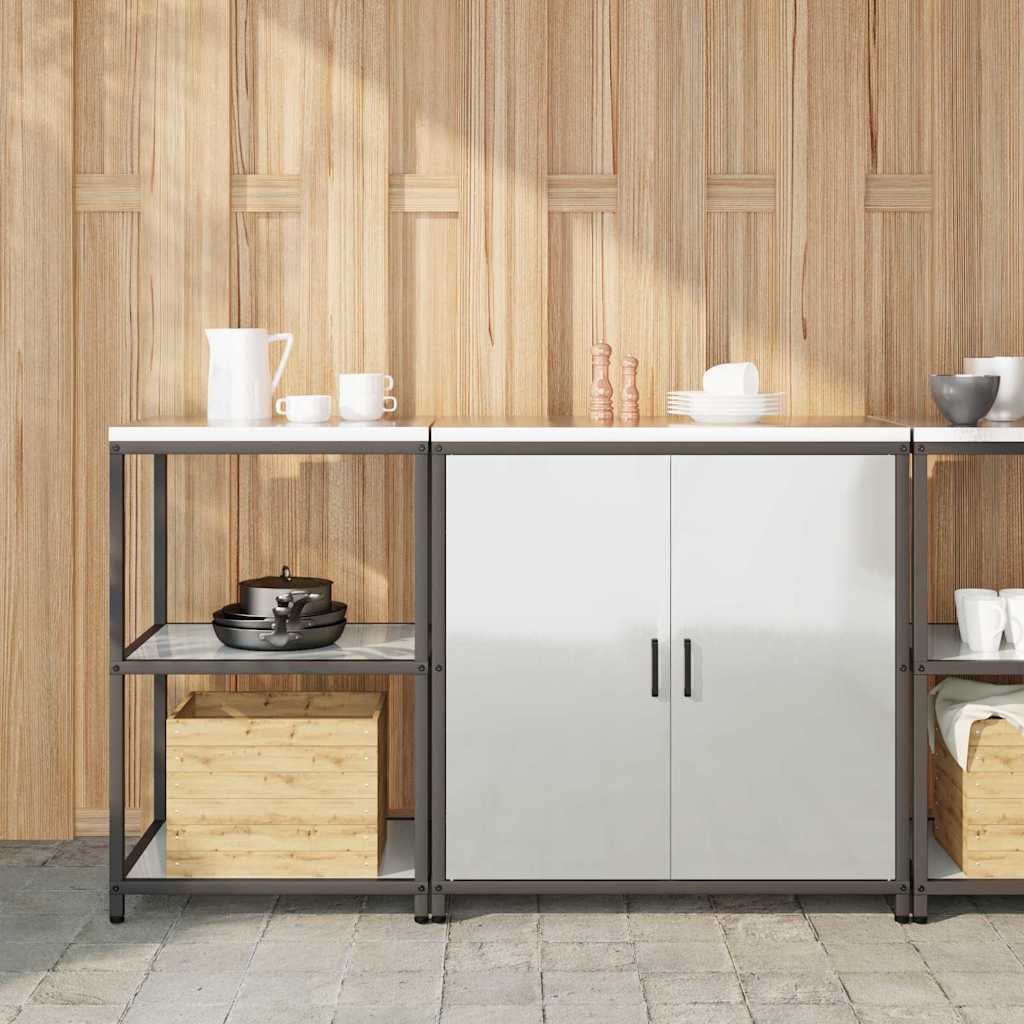 vidaXL Juego de Almacenamiento de Cocina HATTEM 2 uds. Plateado