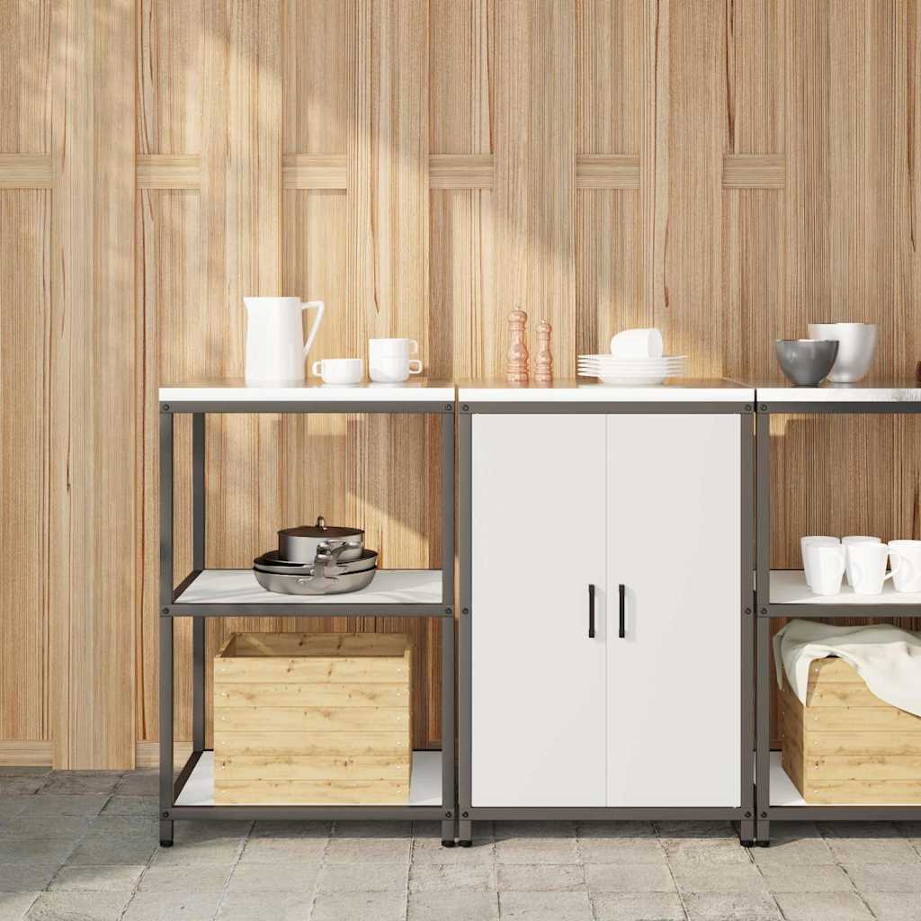 vidaXL Juego de Almacenamiento de Cocina HATTEM 2 uds. Blanco