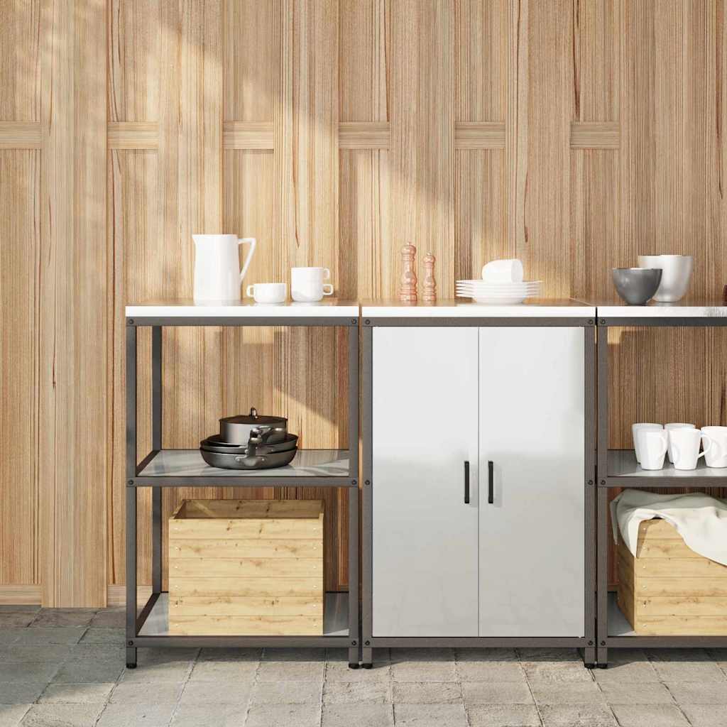 vidaXL Juego de Almacenamiento de Cocina HATTEM 2 uds. Plateado