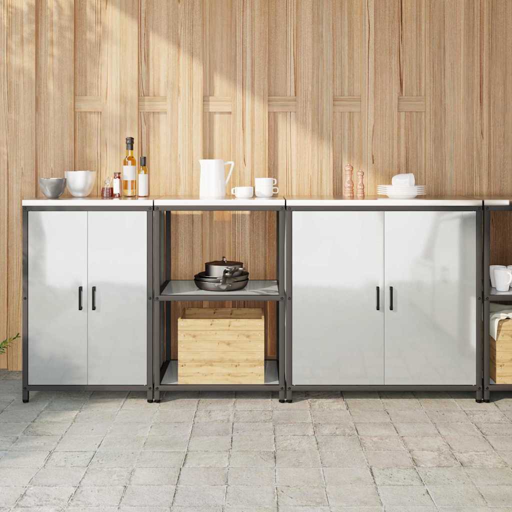 vidaXL Juego de Almacenamiento de Cocina HATTEM 3 uds. Plateado