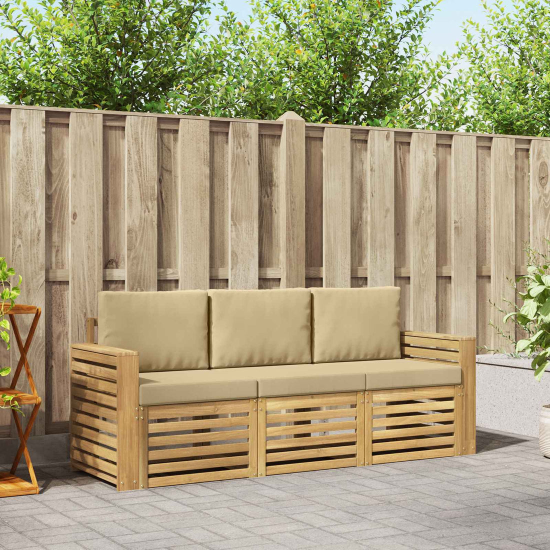 vidaXL Juegos de sofás Madera de Acacia Sólida