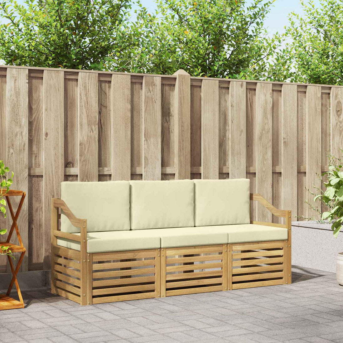 vidaXL Juegos de sofás Madera de Acacia Sólida