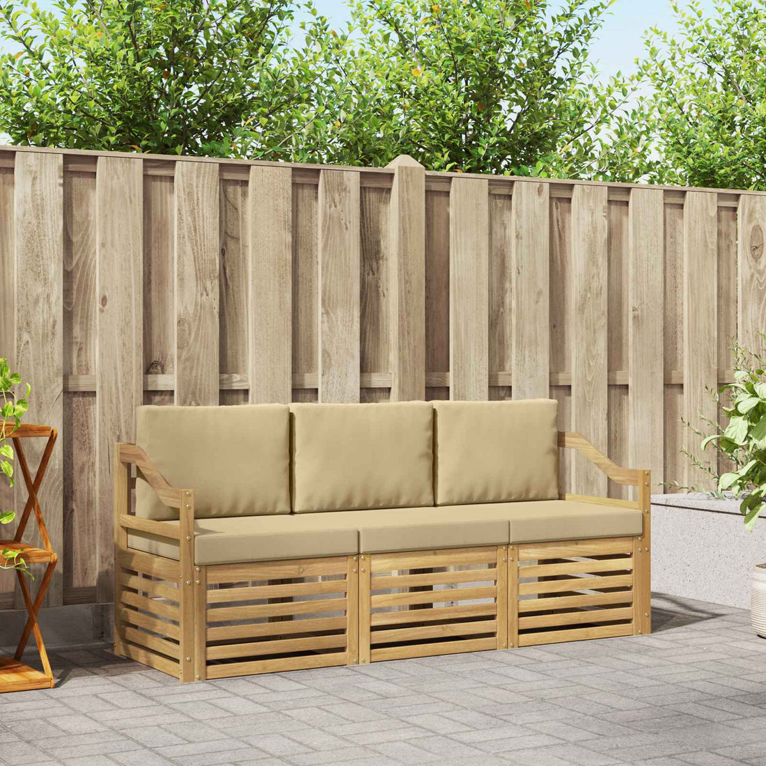 vidaXL Juegos de sofás Madera de Acacia Sólida