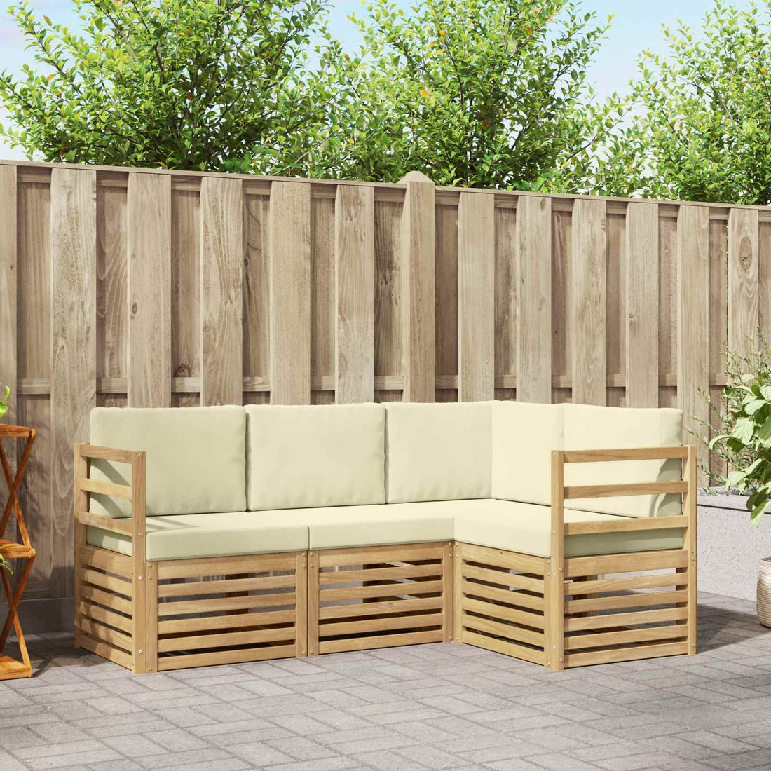 vidaXL Conjunto de sofás de exterior 4 uds.