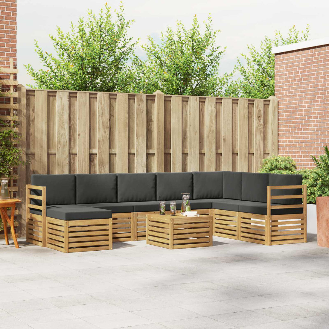 vidaXL Juegos de sofás Madera de Acacia Sólida