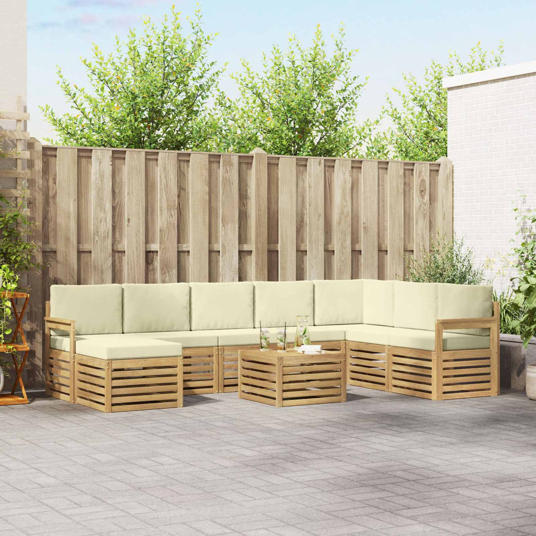 vidaXL Juegos de sofás Madera de Acacia Sólida